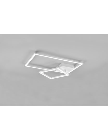 Plafonnier Carré Ajustable Variateur LED Pan Blanc Trio Lighting