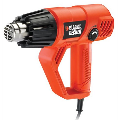 Black &amp; Decker KX2001K pistolet thermique Pistolet à air chaud 500 l/min 600 °C 2000 W Noir, Orange