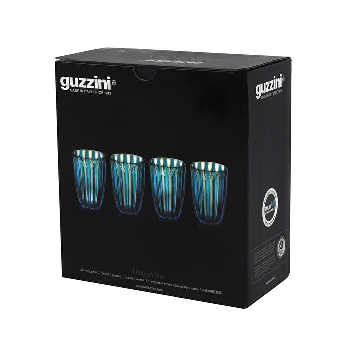 Coffret de 4 verres améthyste Guzzini Dolcevita