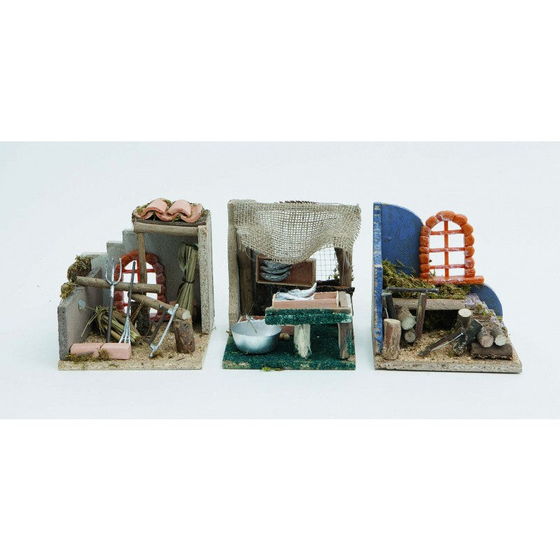 Crèche de porche de grange CM.14X15X15H pcs 1