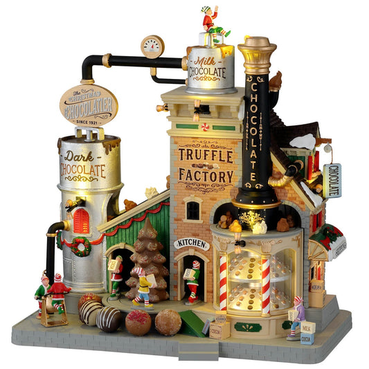 Lemax La Truffe Chocolatière de Noël - La Truffe Chocolatière de Noël Décoration de jeu d'hiver pour village de Noël