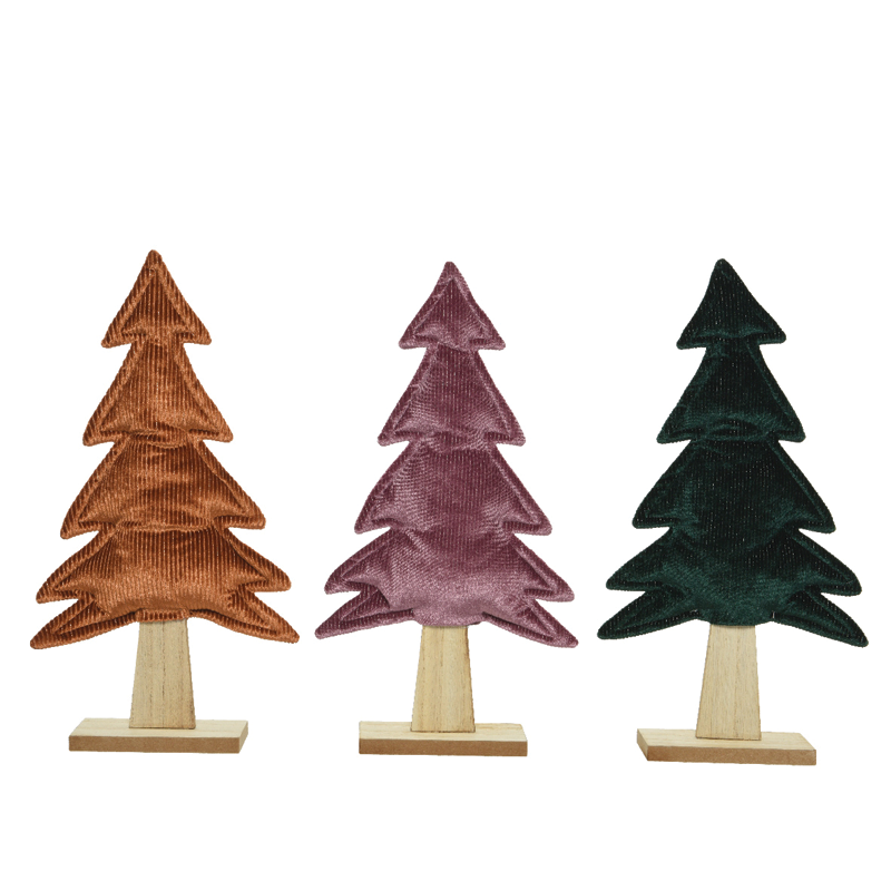 Arbre décoratif en tissu assorti H 38,5 cm