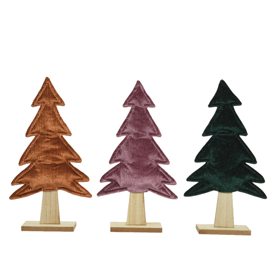 Arbre décoratif en tissu assorti H 38,5 cm