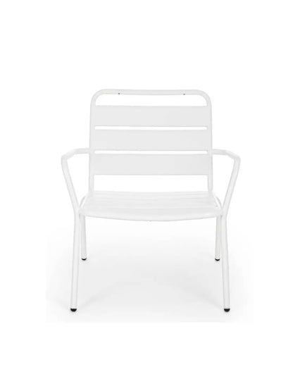 Fauteuil d'extérieur blanc 65x74x71h cm