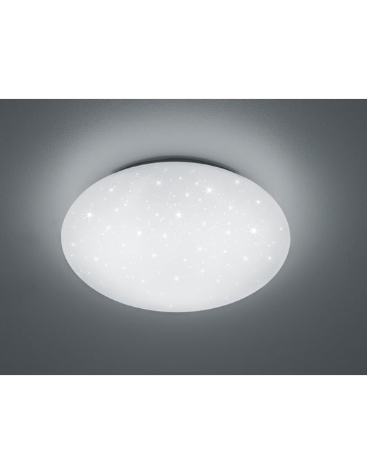Plafonnier LED blanc Lukida moderne avec trio d'éclairage à effet étoile scintillante
