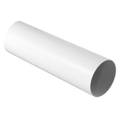 Tube rond pour système de ventilation gainable blanc.