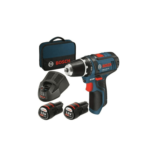 Perceuse-visseuse sans fil Bosch Gsr12V-15 12V 2Ah avec 2 batteries + sac