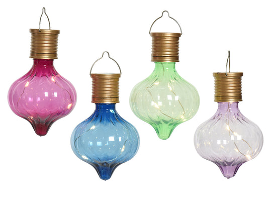 Ampoule solaire fixe en plastique en 4 couleurs assorties