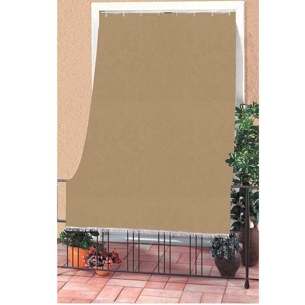 Auvent de balcon beige 140 x 300 centimètres