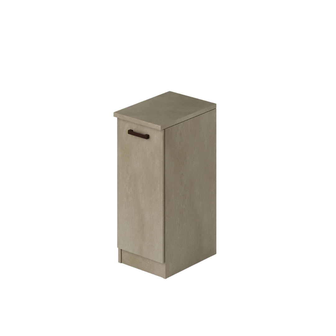 Meuble bas pour buanderie 1 porte coloris Clay H85,5x36x50cm