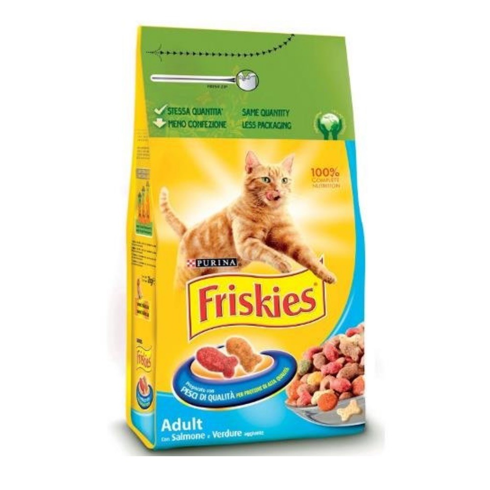 Croquettes pour chat Friskies au saumon et légumes Purina 2 kilogrammes