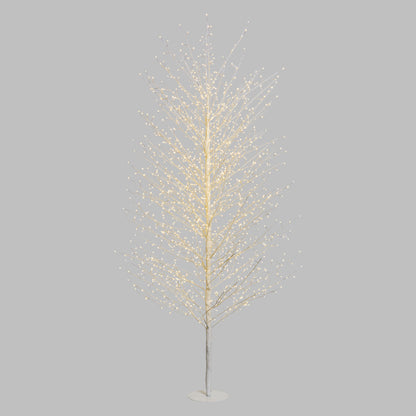 Branche de TILLEUL Blanc H230cm 1560 MicroLED FlashLED 4m+ø115xH230cm Guirlande Lumineuse de Noël