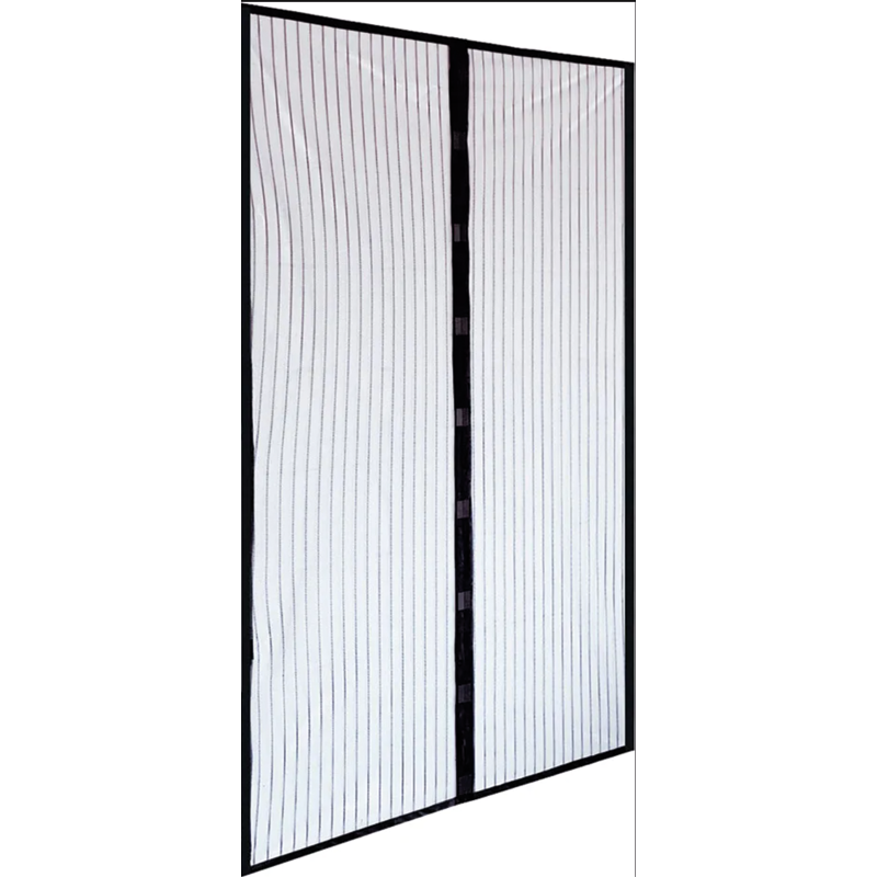 Moustiquaire polyester avec aimants 120x240 cm pour porte Noir IRS