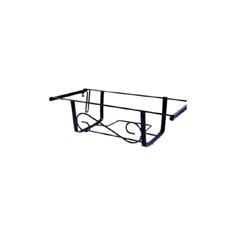 Jardinière de balcon 50 cm noire réglable