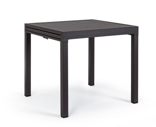 Table en aluminium thermolaqué 83-166x80 Anthracite