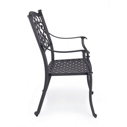 Chaise de jardin en fer C-Br Ivrea Anthracite