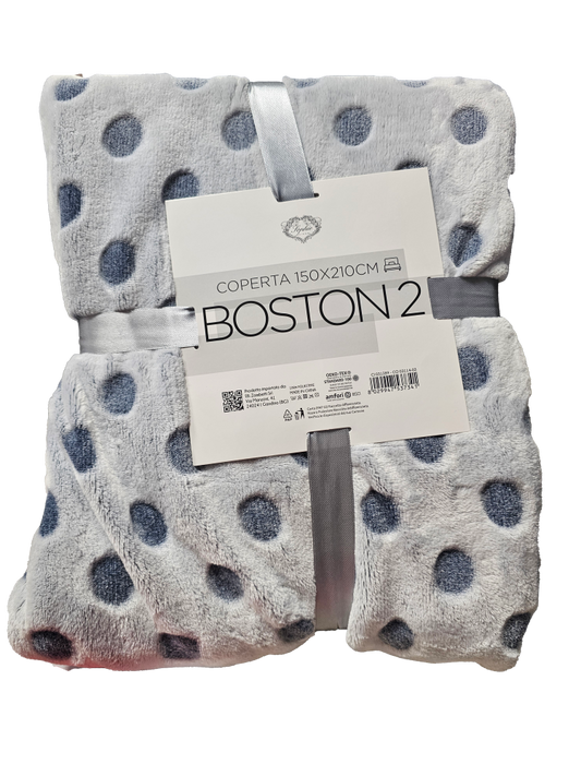 Couverture Double Boston - 150 x 210 CM - Lavable à 30° - 100% Polyester