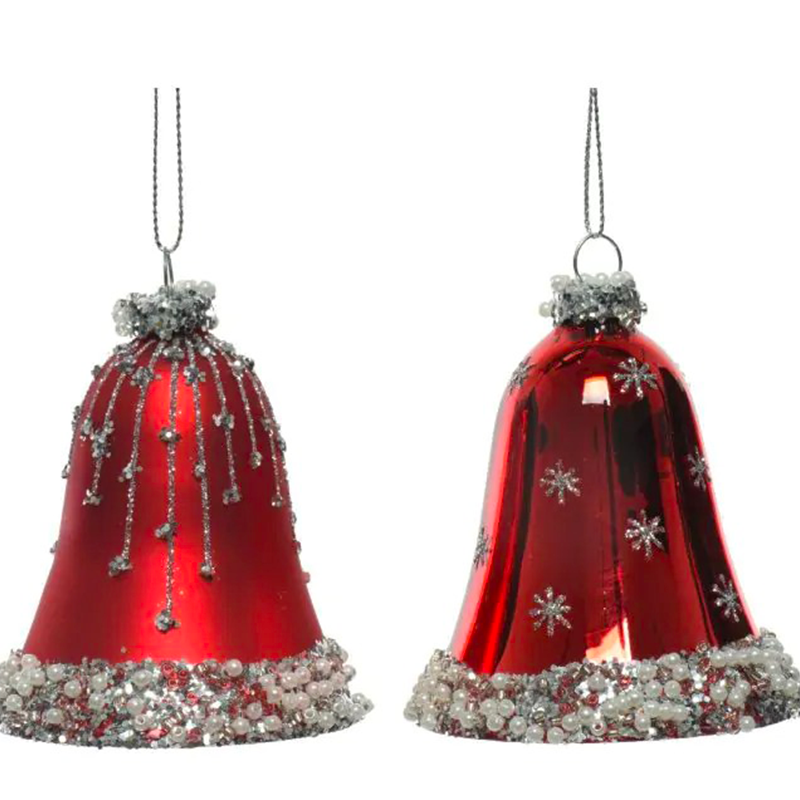 Suspension 2 Cloches Rouge - Dimensions 2x Cloches