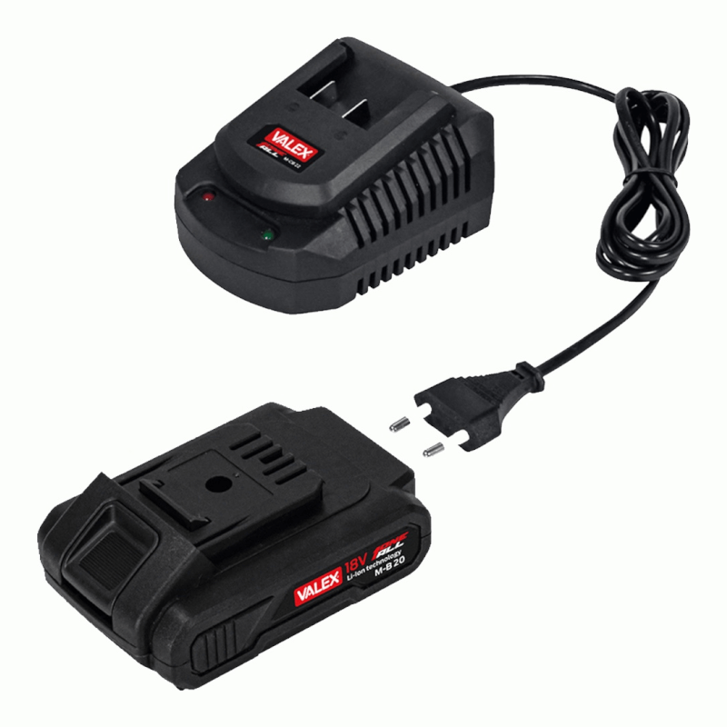 Kit batterie et chargeur Valex 18 V 2 Ah