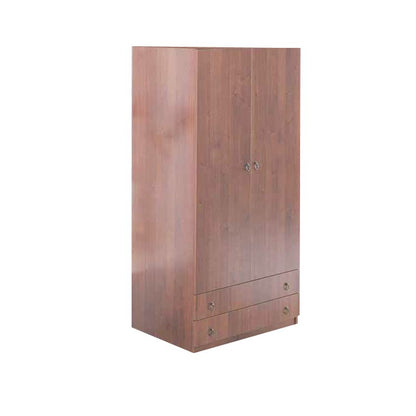 Armoire modulable avec 2 portes et 2 tiroirs en noyer antique 90x60xH 180 cm