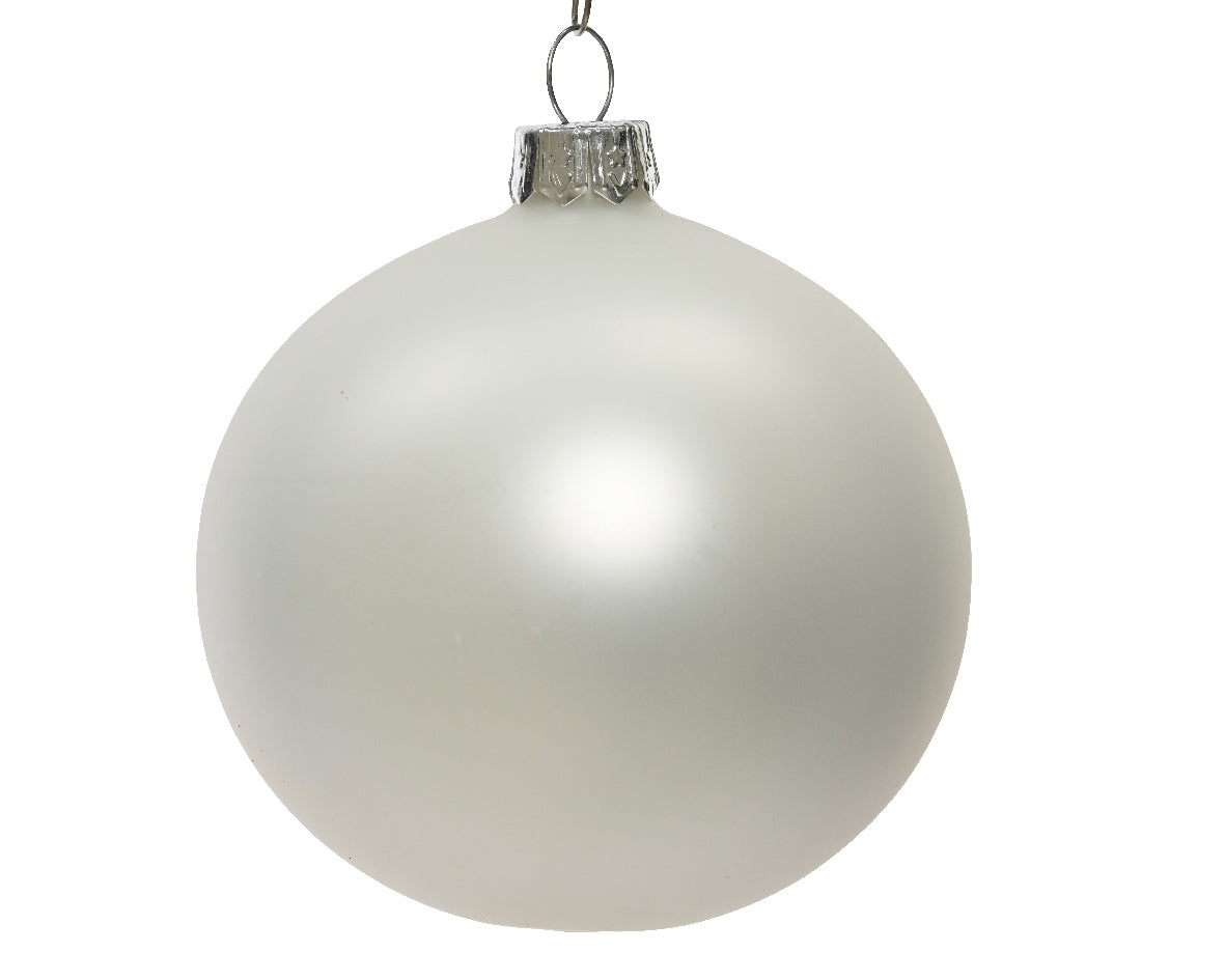 Boule de Noël blanche opaque ø 8 cm