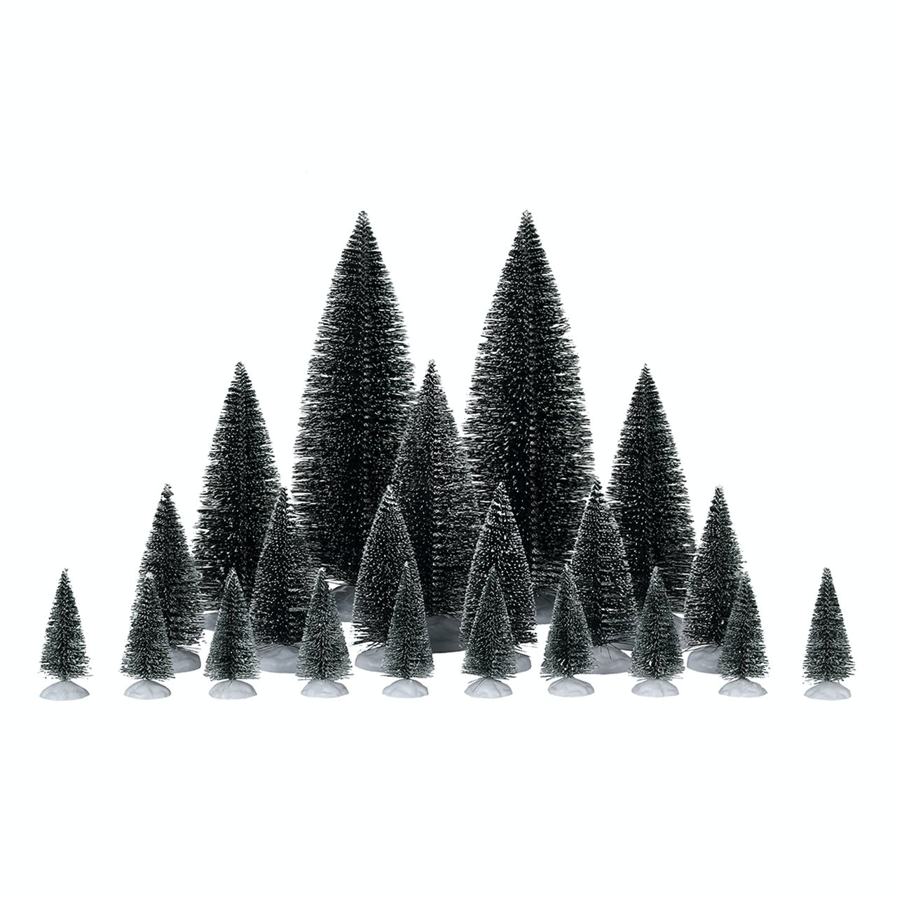 Lemax Assorted Pine Trees Set Of 21 - Assortiment de pins Set de 21 pcs Décoration de jeu d'hiver pour village de Noël