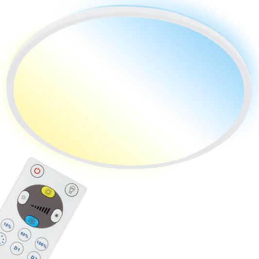 Dalle LED Slim CCT, diamètre 29,3 cm, 18 W, coloris blanc