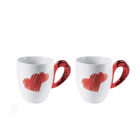 SET 2 TASSE LOVE BLANC/ROSÉ