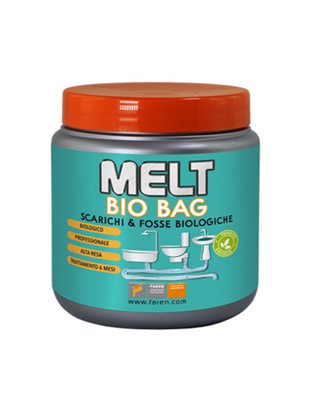 Melt Bio Bag - Solution écologique pour drains et fosses - Pack de 6 sachets de 50g