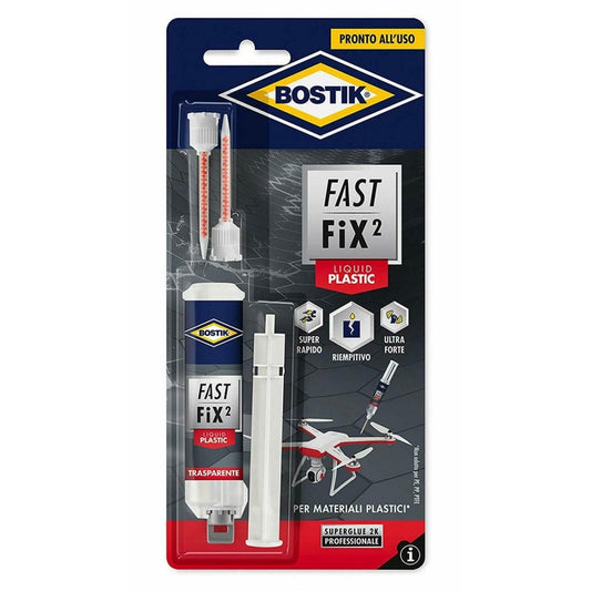 Bostik Adhésif de Réparation Bi-composant Fast Fix Liquide Plastique 10g