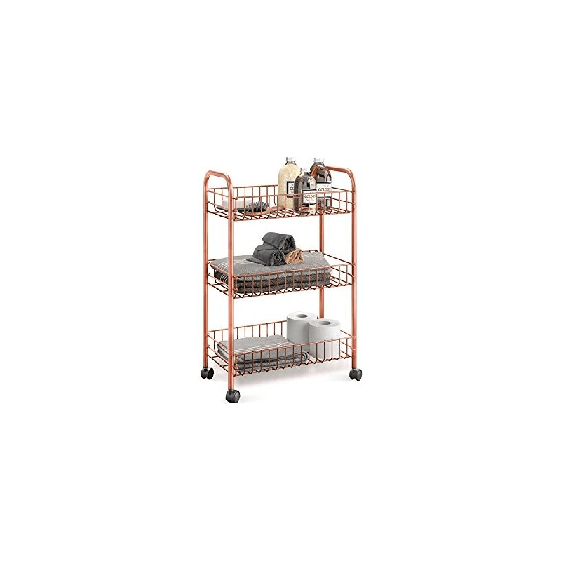 Chariot Lugano Cuivre 3 Etages 41X23X63Cm Metaltex