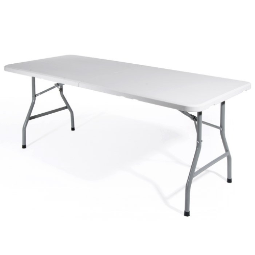 Table pliante pliable blanche 180x74xh74 cm restauration extérieur pique-nique