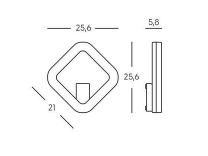 Applique murale LED 20W 4000K ligne quasar graphite