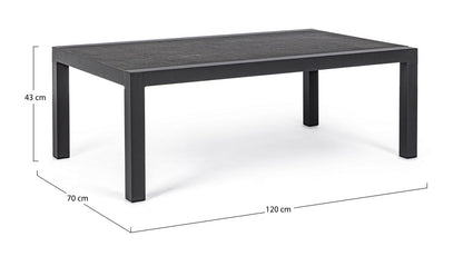 TABLE EN ALUMINIUM CHARBON 