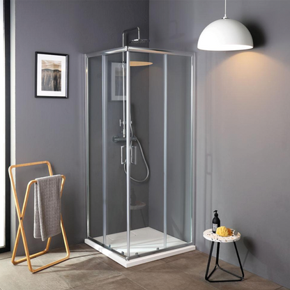 Paroi de douche en verre Luna 80x80xH185 cm