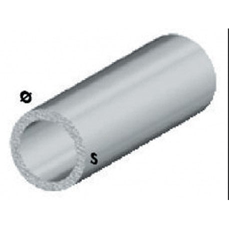 Profilé chromé d'une hauteur de 100 mm et tube rond d'un diamètre de 12 mm et d'une épaisseur de 1 mm.