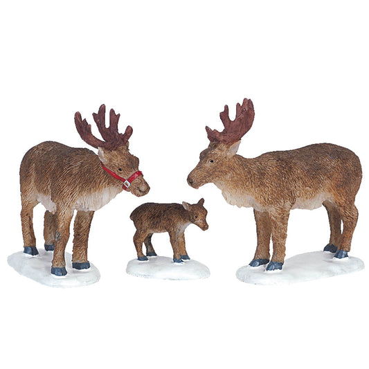 Lemax Reindeer Set Of 3 - Lot de 3 rennes pour village de Noël