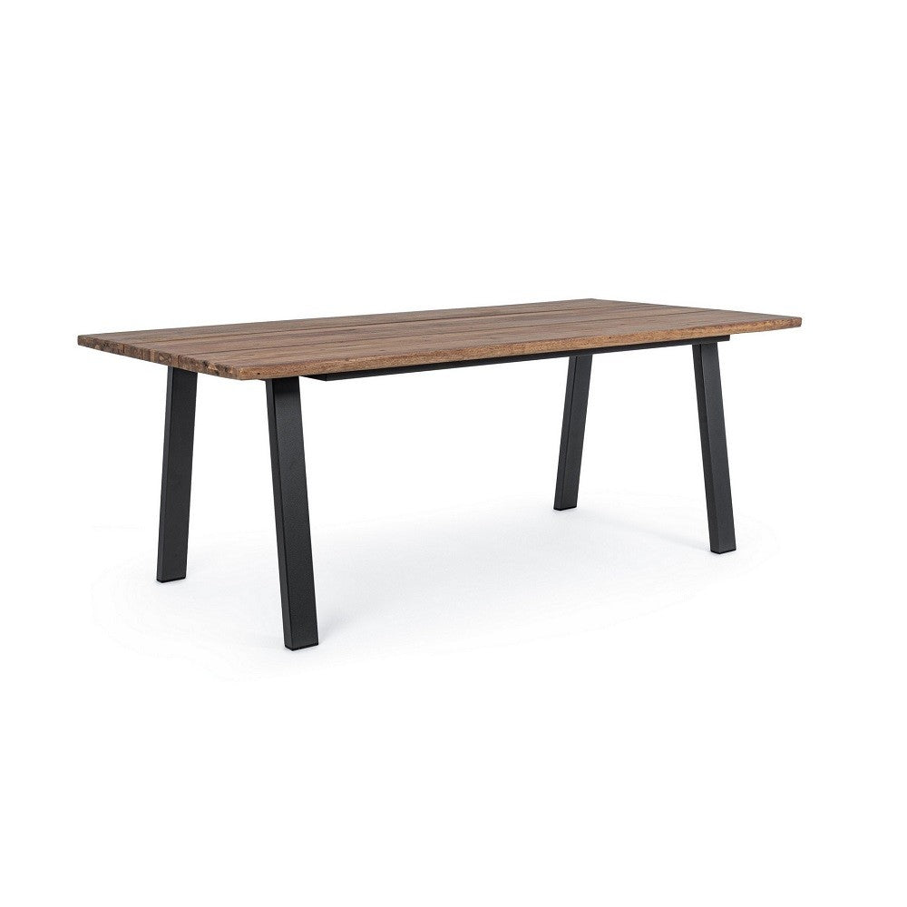 Table d'ameublement en bois naturel Oslo 200 x 100 cm Iperbriko