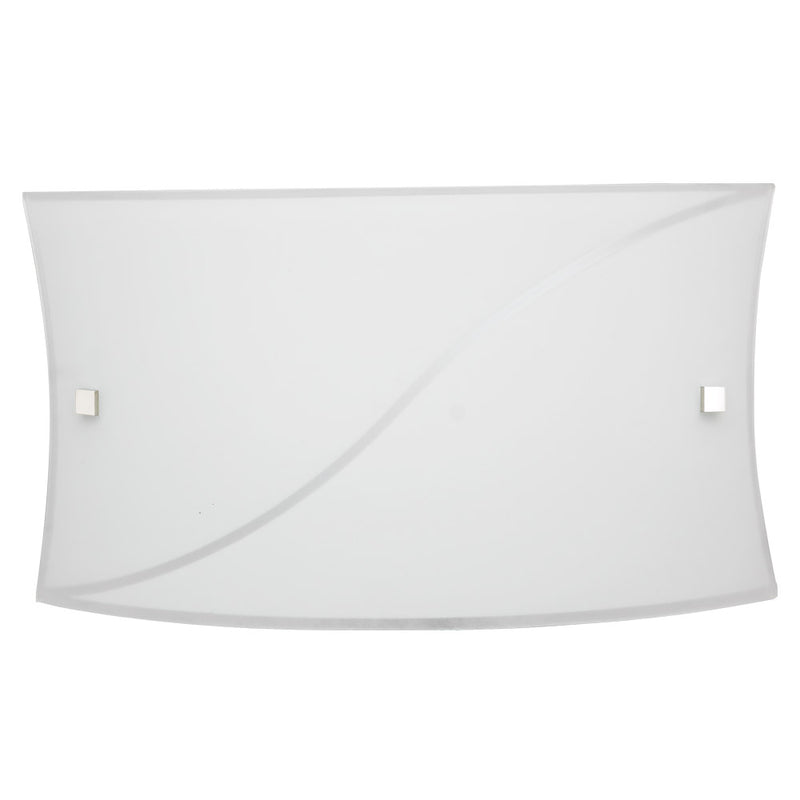 Applique 1xE27 Cadre Blanc Verre Plaque Blanche