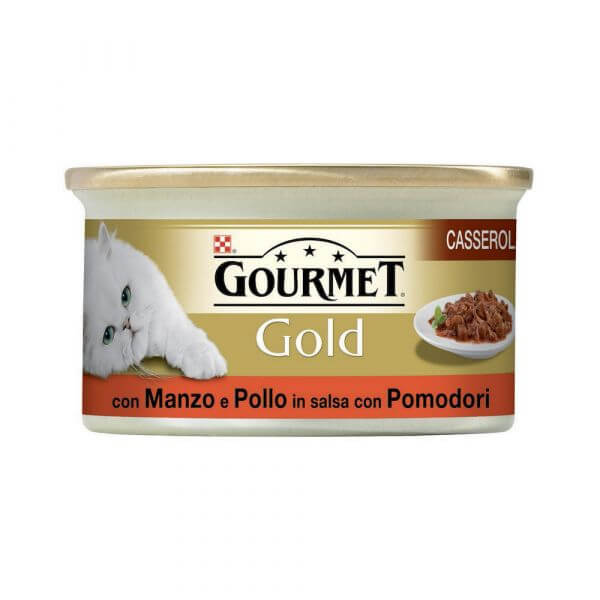 Gourmet Gold Double Plaisir Au Bœuf Et Poulet Wet Cat Gr. 85