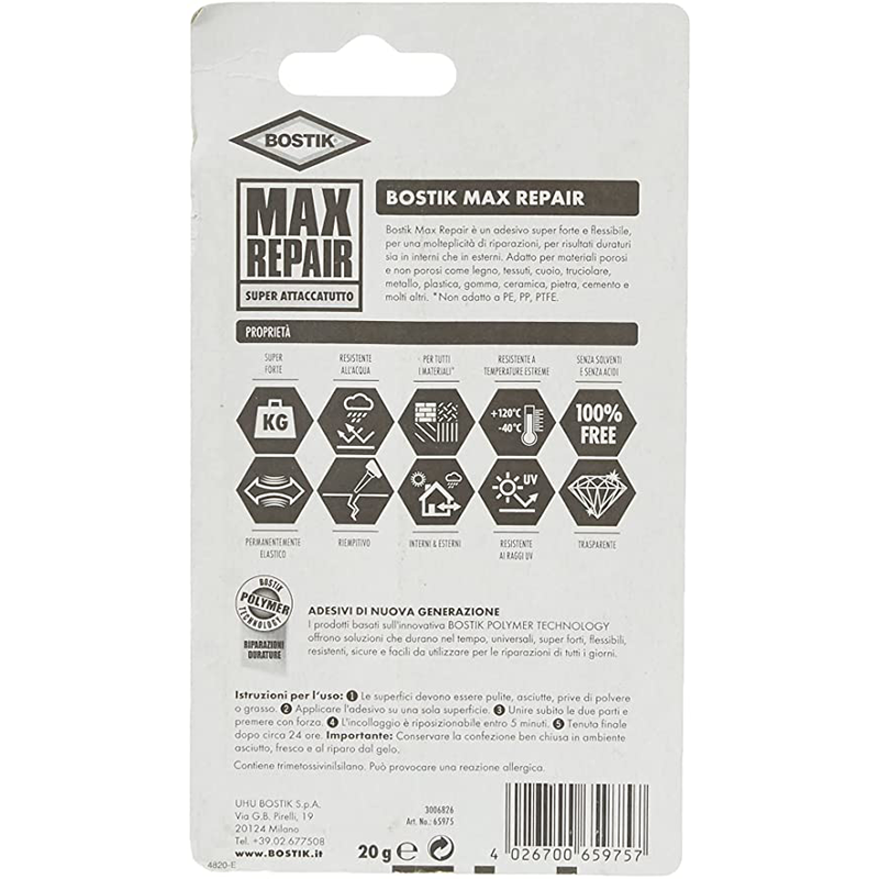 Bostik Max réparation 20 g