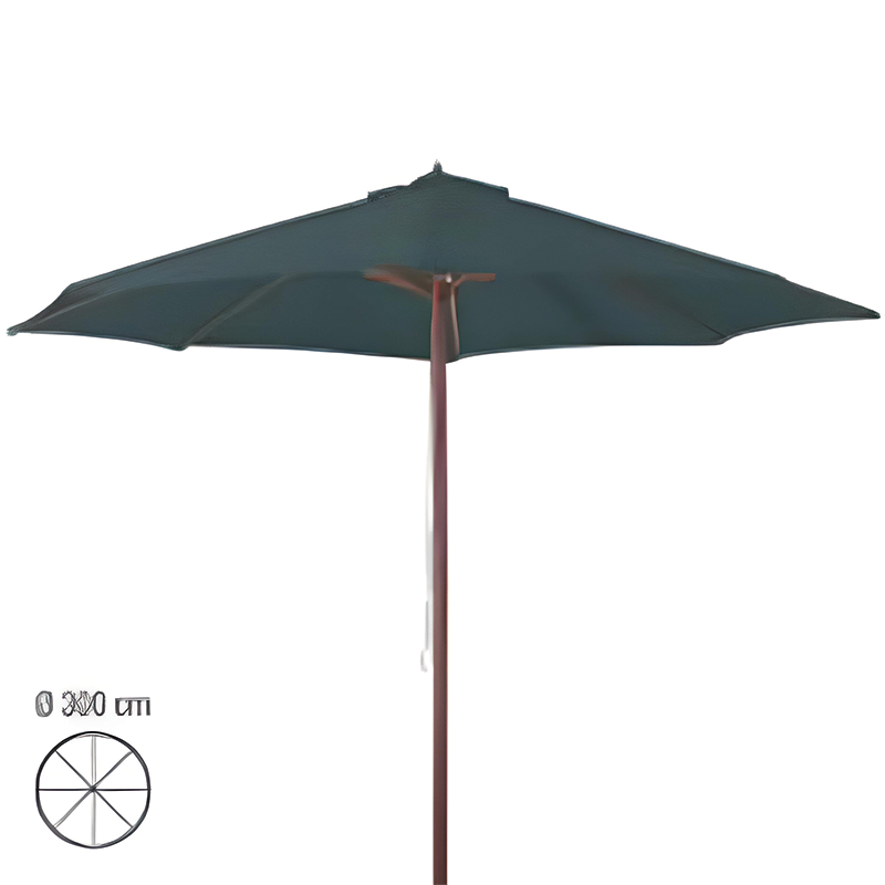 Parasol en bois diamètre 3 vert