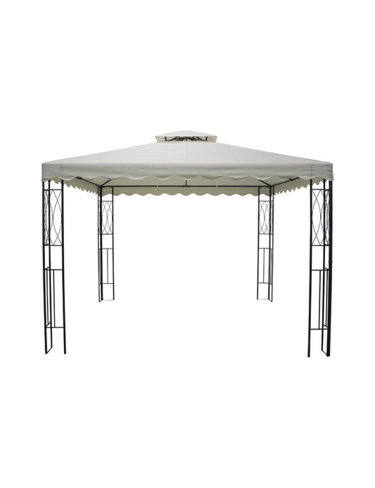 Gazebo avec cheminée BEIGE 3X3