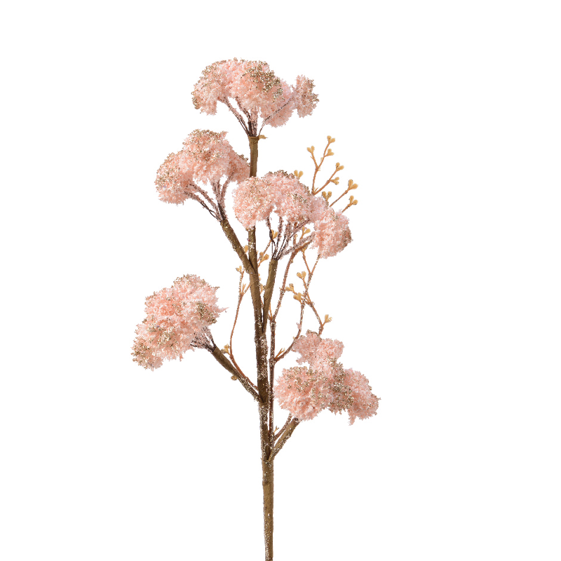 Branche fleurie rose H 52 cm