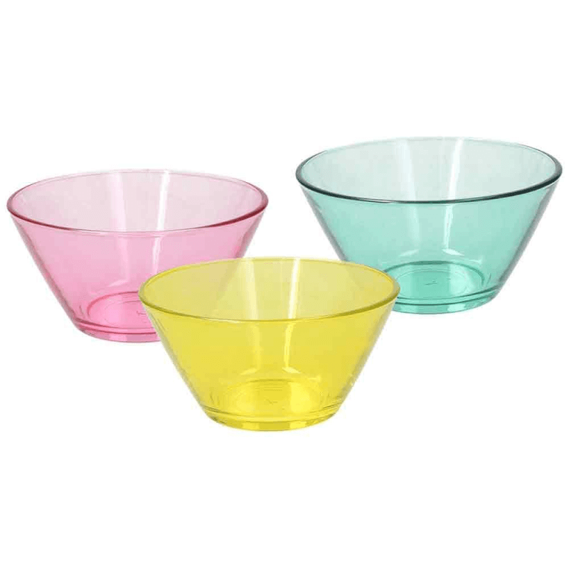 Set de 3 Bols en Verre Multicolore 345 Cc Sunset Line