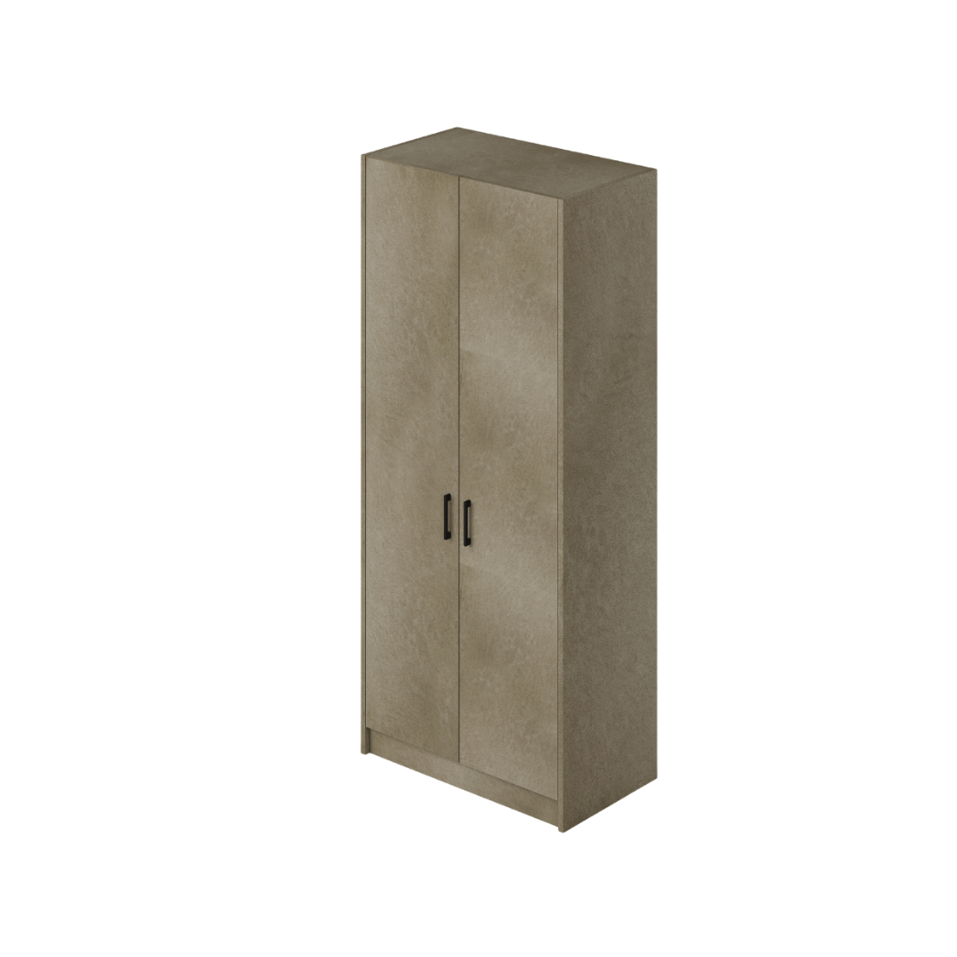 Armoire 2 portes sans tiroirs coloris Clay H210x91x52cm