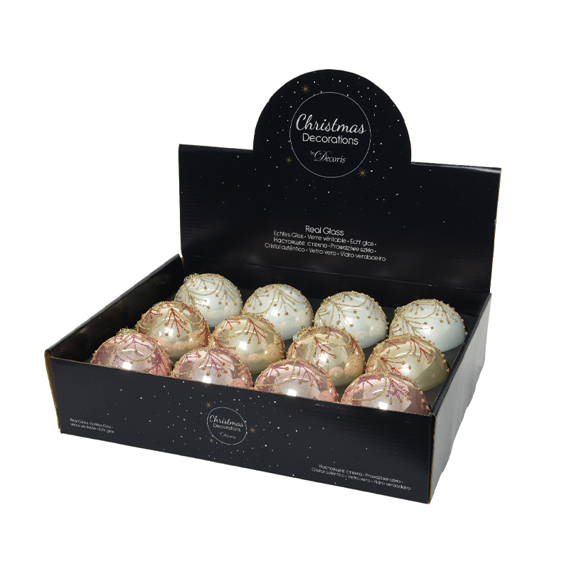 Boules de Noël assorties Ø8 cm