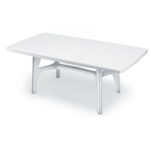 Table en résine blanche 180x95 cm. PRÉSIDENT 1800