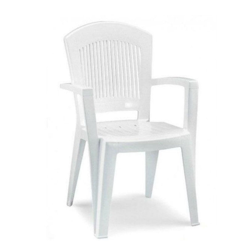 Fauteuil d'extérieur en résine Super Elegant blanche Scab Design PZ 1