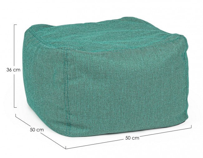 Pouf Sparrow Jade en tissu déhoussable